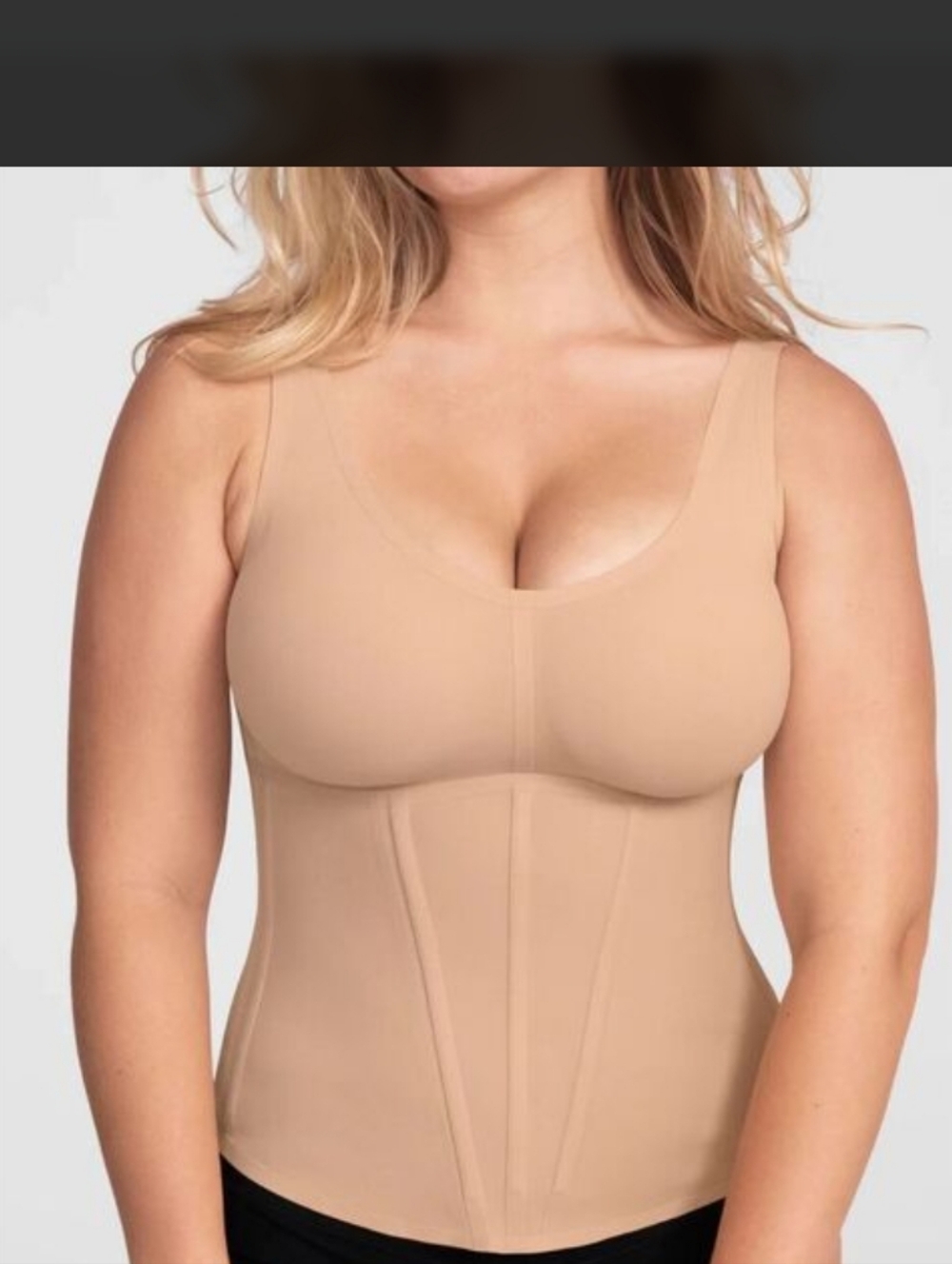 Honeylove Boldness Tank Body Contouring Extreme Posture Support Sand Sz S